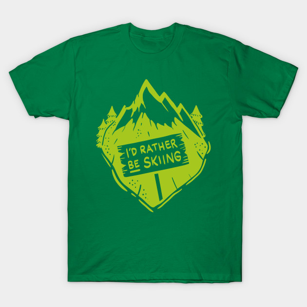 Funky I´d rather be skiing Shirts and Gifts